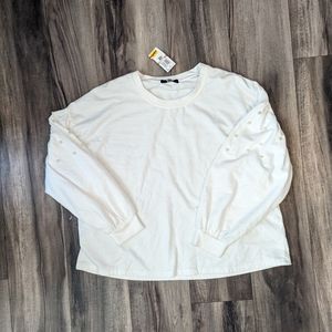 White Pearl Sleeved Sweater Jolie & Joy